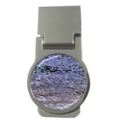 Silver Waves Flow Series 2 Money Clips (round)  by DimitriosArt