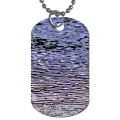 Silver Waves Flow Series 2 Dog Tag (one Side) by DimitriosArt