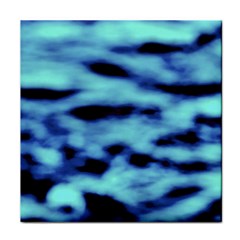 Blue Waves Flow Series 4 Face Towel by DimitriosArt