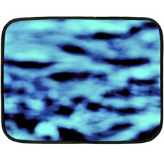 Blue Waves Flow Series 4 Fleece Blanket (mini) by DimitriosArt