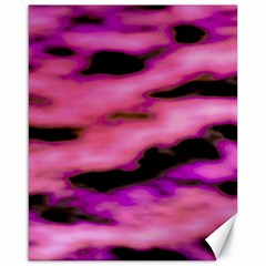 Pink  Waves Flow Series 2 Canvas 16  X 20  by DimitriosArt