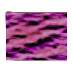 Pink  Waves Flow Series 2 Cosmetic Bag (xl) by DimitriosArt