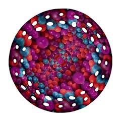 Colorful Spheres Motif Print Design Pattern Round Filigree Ornament (two Sides) by dflcprintsclothing