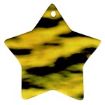 Yellow Waves Flow Series 1 Ornament (Star) Front
