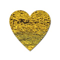 Yellow Waves Flow Series 2 Heart Magnet by DimitriosArt