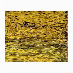 Yellow Waves Flow Series 2 Small Glasses Cloth (2 Sides) by DimitriosArt