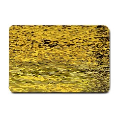 Yellow Waves Flow Series 2 Small Doormat  by DimitriosArt