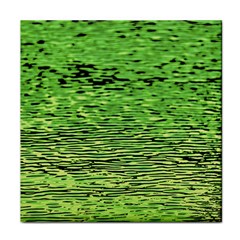 Green Waves Flow Series 2 Face Towel by DimitriosArt