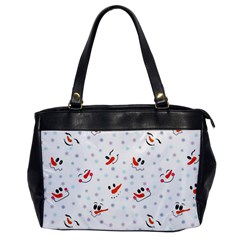 Cute Faces Of Snowmen Oversize Office Handbag by SychEva