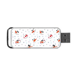 Cute Faces Of Snowmen Portable Usb Flash (two Sides) by SychEva