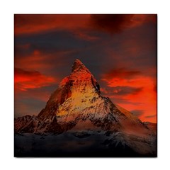 Switzerland-zermatt-mountains-snow Tile Coaster by Pakrebo