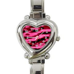 Pink  Waves Flow Series 3 Heart Italian Charm Watch by DimitriosArt