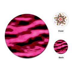 Pink  Waves Flow Series 3 Playing Cards Single Design (round) by DimitriosArt