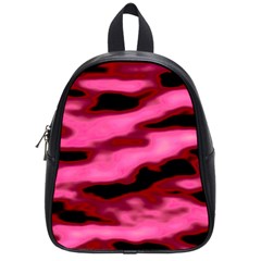 Pink  Waves Flow Series 3 School Bag (small) by DimitriosArt