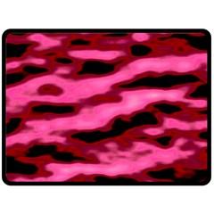 Pink  Waves Flow Series 3 Fleece Blanket (large)  by DimitriosArt