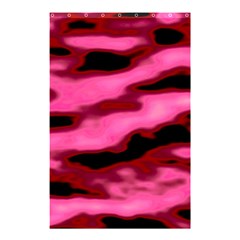 Pink  Waves Flow Series 3 Shower Curtain 48  X 72  (small)  by DimitriosArt