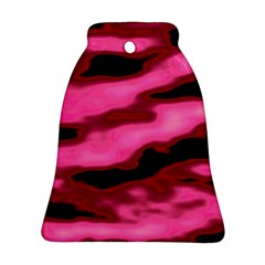 Pink  Waves Flow Series 3 Ornament (bell) by DimitriosArt