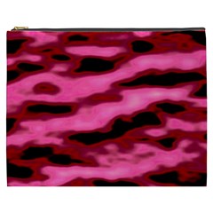 Pink  Waves Flow Series 3 Cosmetic Bag (xxxl) by DimitriosArt