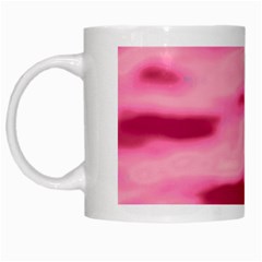 Pink  Waves Flow Series 4 White Mugs by DimitriosArt