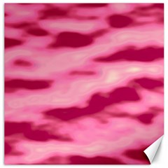 Pink  Waves Flow Series 4 Canvas 16  X 16  by DimitriosArt