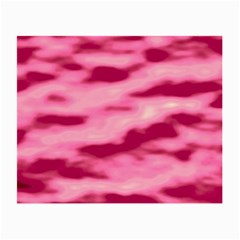 Pink  Waves Flow Series 4 Small Glasses Cloth (2 Sides) by DimitriosArt