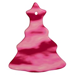 Pink  Waves Flow Series 4 Christmas Tree Ornament (two Sides) by DimitriosArt