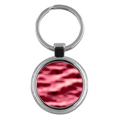 Pink  Waves Flow Series 5 Key Chain (round) by DimitriosArt