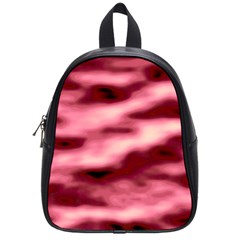 Pink  Waves Flow Series 5 School Bag (small) by DimitriosArt