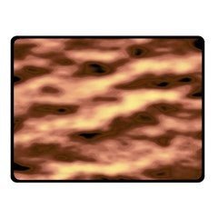 Gold Waves Flow Series 2 Double Sided Fleece Blanket (small)  by DimitriosArt