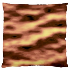 Gold Waves Flow Series 2 Standard Flano Cushion Case (two Sides) by DimitriosArt