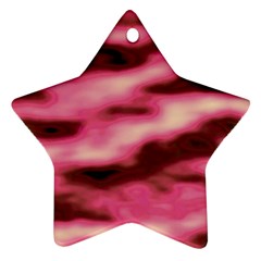 Pink  Waves Flow Series 6 Ornament (star) by DimitriosArt