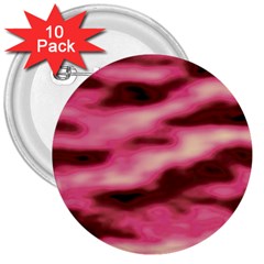 Pink  Waves Flow Series 6 3  Buttons (10 pack) 