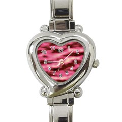 Pink  Waves Flow Series 6 Heart Italian Charm Watch