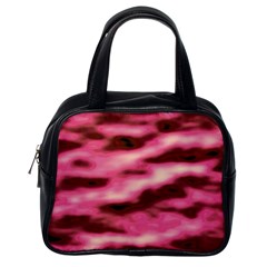 Pink  Waves Flow Series 6 Classic Handbag (One Side)