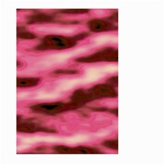 Pink  Waves Flow Series 6 Large Garden Flag (two Sides) by DimitriosArt