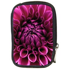 Dahlia-flower-purple-dahlia-petals Compact Camera Leather Case