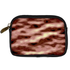 Pink  Waves Flow Series 7 Digital Camera Leather Case by DimitriosArt