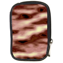 Pink  Waves Flow Series 7 Compact Camera Leather Case by DimitriosArt