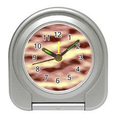 Pink  Waves Flow Series 8 Travel Alarm Clock by DimitriosArt