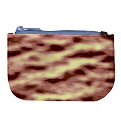 Pink  Waves Flow Series 8 Large Coin Purse by DimitriosArt