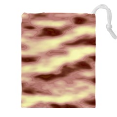 Pink  Waves Flow Series 8 Drawstring Pouch (4xl) by DimitriosArt