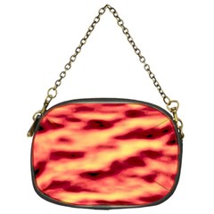 Red Waves Flow Series 3 Chain Purse (one Side) by DimitriosArt