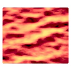 Red Waves Flow Series 3 Double Sided Flano Blanket (small)  by DimitriosArt