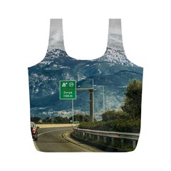 Landscape Highway Scene, Patras, Greece Full Print Recycle Bag (m) by dflcprintsclothing