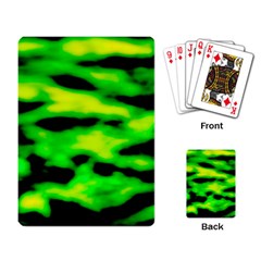 Green Waves Flow Series 3 Playing Cards Single Design (rectangle) by DimitriosArt