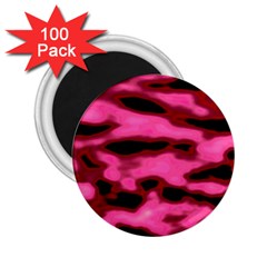 Pink  Waves Flow Series 9 2 25  Magnets (100 Pack)  by DimitriosArt