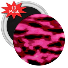 Pink  Waves Flow Series 9 3  Magnets (10 Pack)  by DimitriosArt