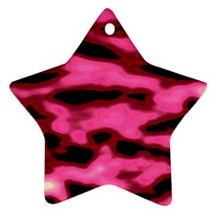 Pink  Waves Flow Series 9 Star Ornament (two Sides) by DimitriosArt