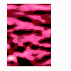 Pink  Waves Flow Series 9 Large Garden Flag (two Sides) by DimitriosArt