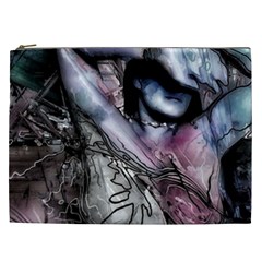 Watercolor Girl Cosmetic Bag (xxl) by MRNStudios